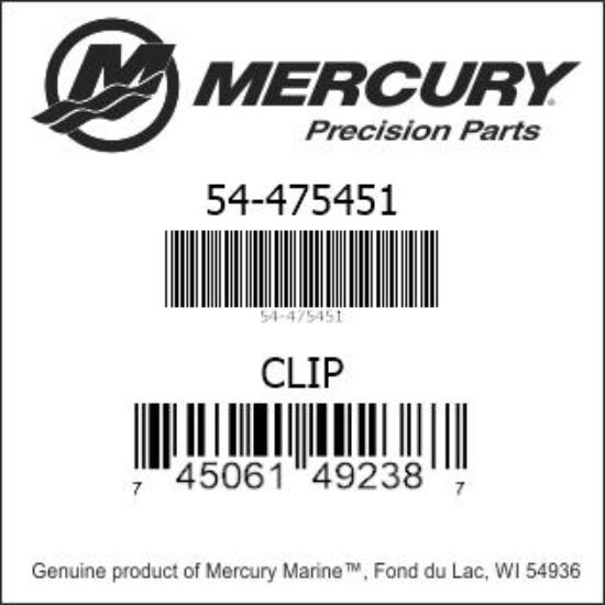 Mercury MerCruiser OptiMax Linkage Retaining Clip - 54-475451