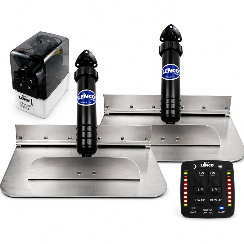 Bennett Classic Hydraulic Trim Tab System with OBI Integrated Helm Control – 18" x 12" (219-1812OBI)