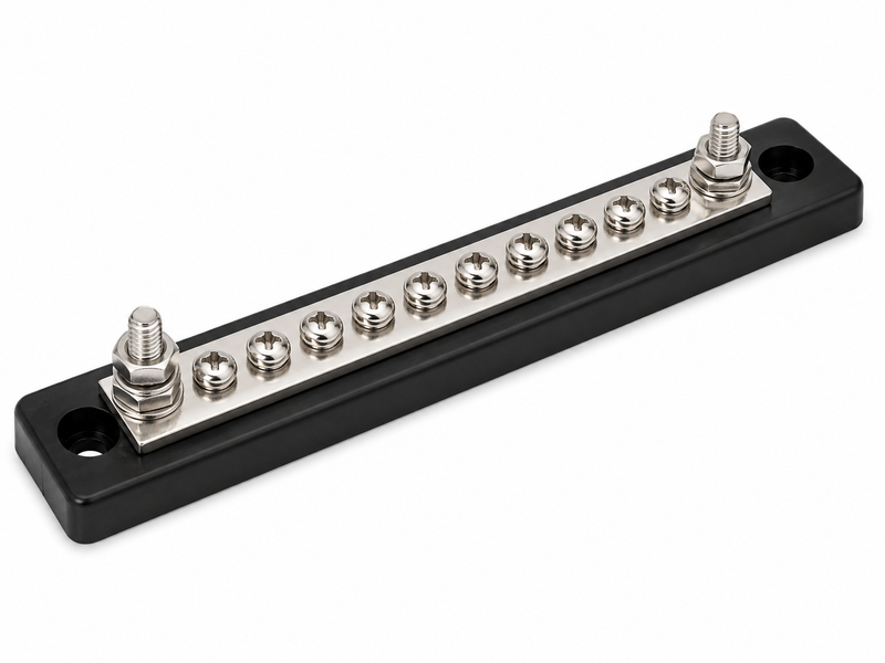 Sea-Dog 10-Terminal Tin-Plated Brass Bus Bar — 426711-1