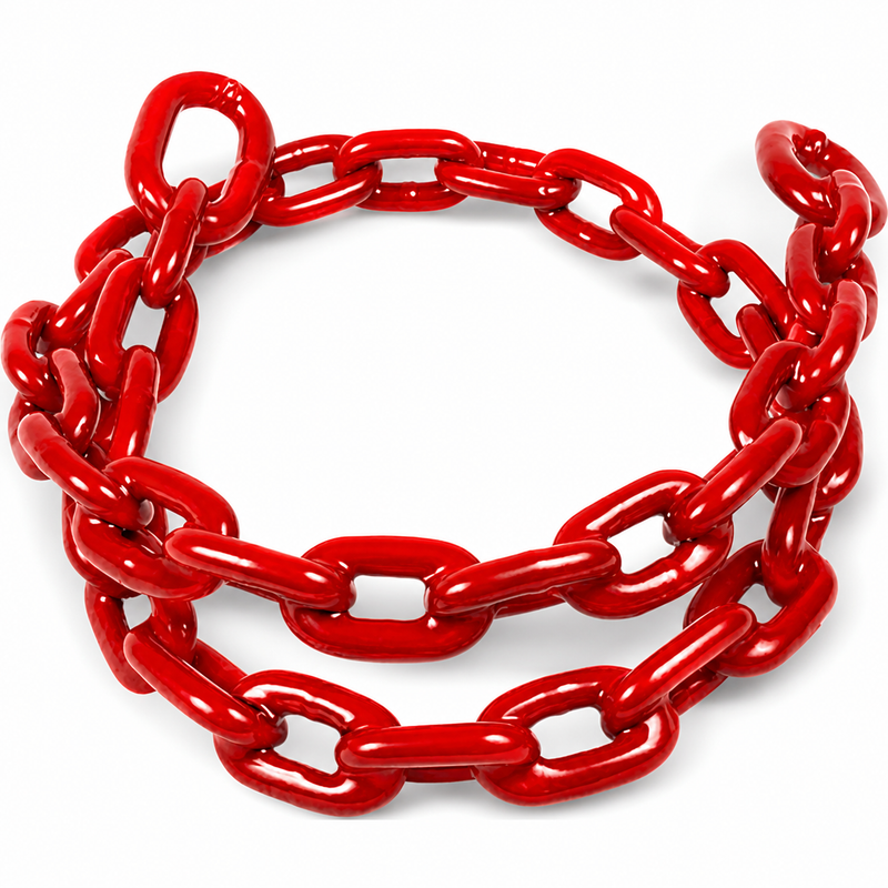 Greenfield 1/4 in. x 4 ft. Grade 30 Anchor Lead Chain — Red