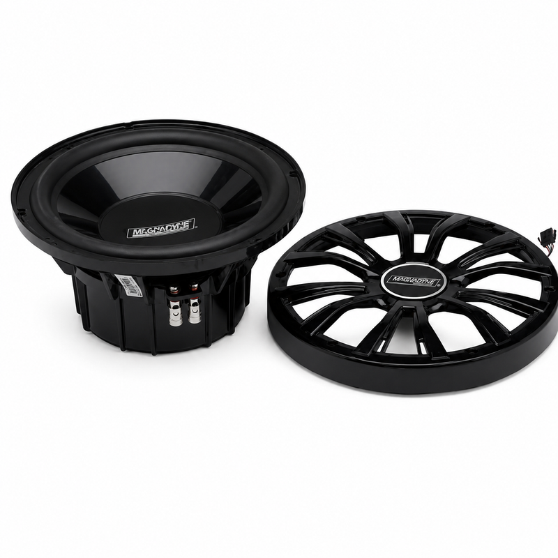 Seachoice 10" 800 Watt Black Subwoofer with LED Illumination, Marine Grade Subwoofer