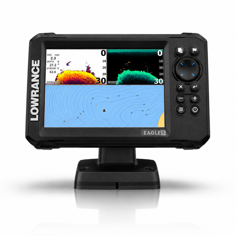 Lowrance Eagle 5 Fish Finder — SplitShot HD with C-MAP US Inland Charts