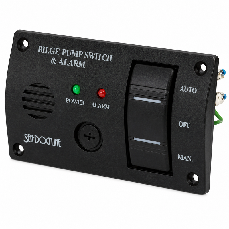 Sea Dog Bilge Water Alarm Panel with Pump Switch — 4230351