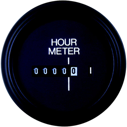 Sierra 56966P Round 2" Black Universal Hour Meter Gauge