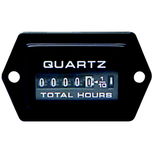 Sierra 56967P Rectangular 2.1" x 1.2" Black Universal Hourmeter Gauge