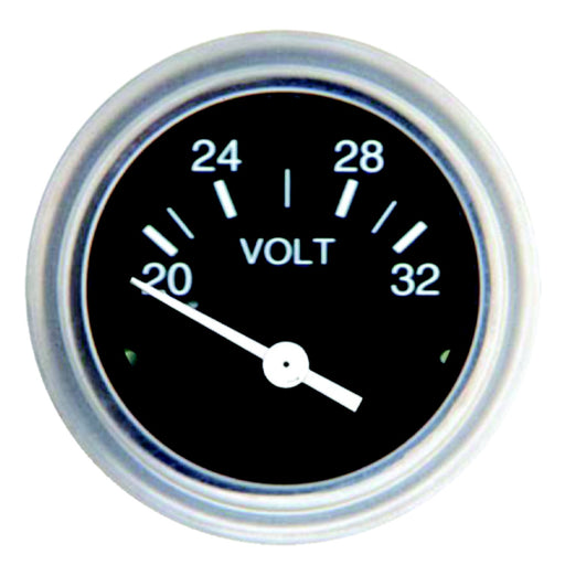 Sierra 80134P Heavy Duty Series 2" 12V System 10-16 VDC Dial Range Voltmeter Gauge