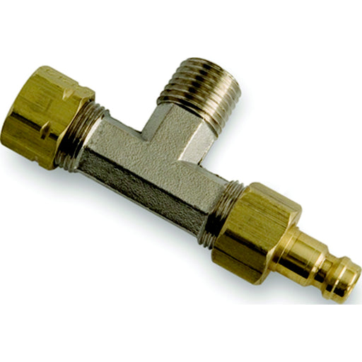 Dometic HF5520 Hydraulic Fitting Horizontal Bleeder Tees | Aluminum / Brass | 3/8" Tube | 2/Kit
