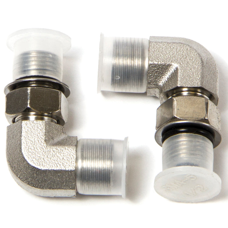 Dometic HF6004 Hydraulic 90 Degree Elbow Fittings | Aluminum | 3/8" Tube | 2/Kit