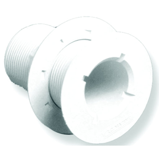 Forespar CF250 Marelon Full Threaded Flush Head Thru Hull w/Nut, White