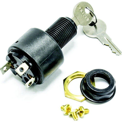 Sierra MP39780 Conventional 3 Position 5/8" Polyester 3 Screw Terminal 12V 15 Amp Ignition Starter Switch