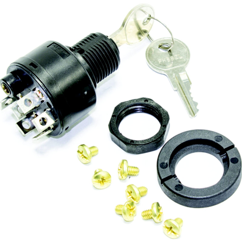 Sierra MP41080 4 Position 5/8" Polyester 6 Screw 1 Boss Terminal 12V 15 Amp Ignition Starter Switch