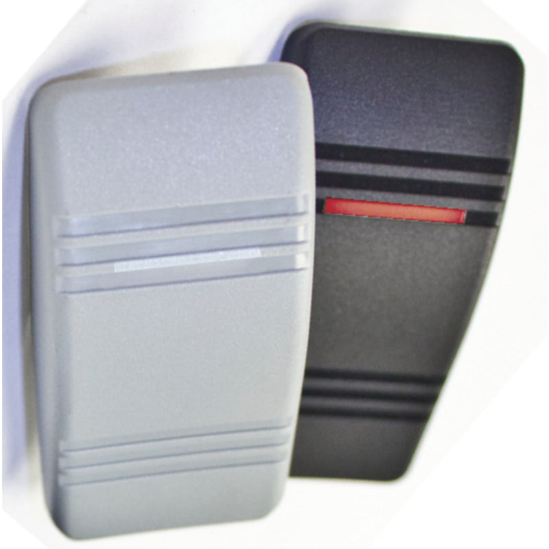 Contura III Illuminated Weather Resistant Illuminated Rocker Switch, On/Off, Black & Gray