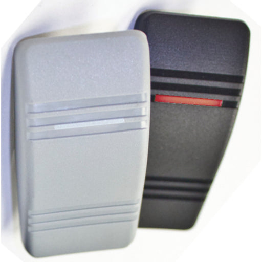 Contura III Illuminated Weather Resistant Illuminated Rocker Switch, On/Off, Black & Gray