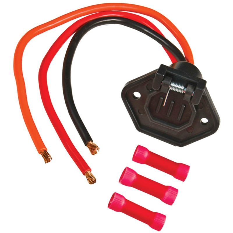 Male Boat SideTrolling Motor Plug 8Ga 24V 3 Wire