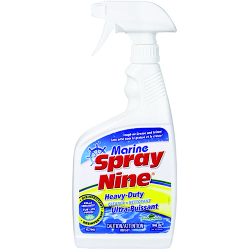 Marine Spray Nine C27946 Multi-Purpose Cleaner, Degreaser & Disinfectant, 32 fl. oz.