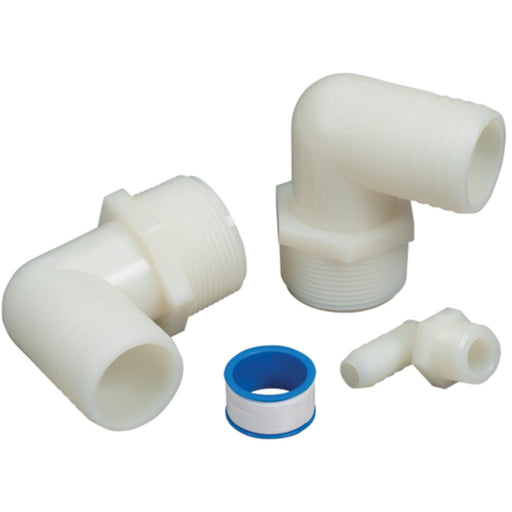 Waste Hose Tank Adapter Kit, 90° Pipe To Hose