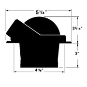 Voyager Compass-Flush Mount, Flat Dial, Black