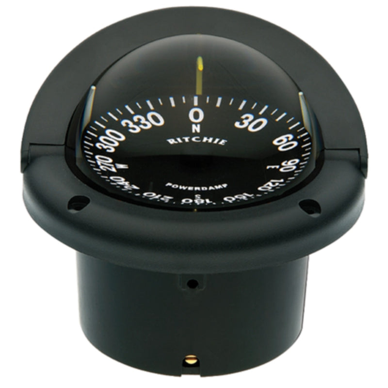 Helmsman Compass-Flush Mt., Flat Dial, Black