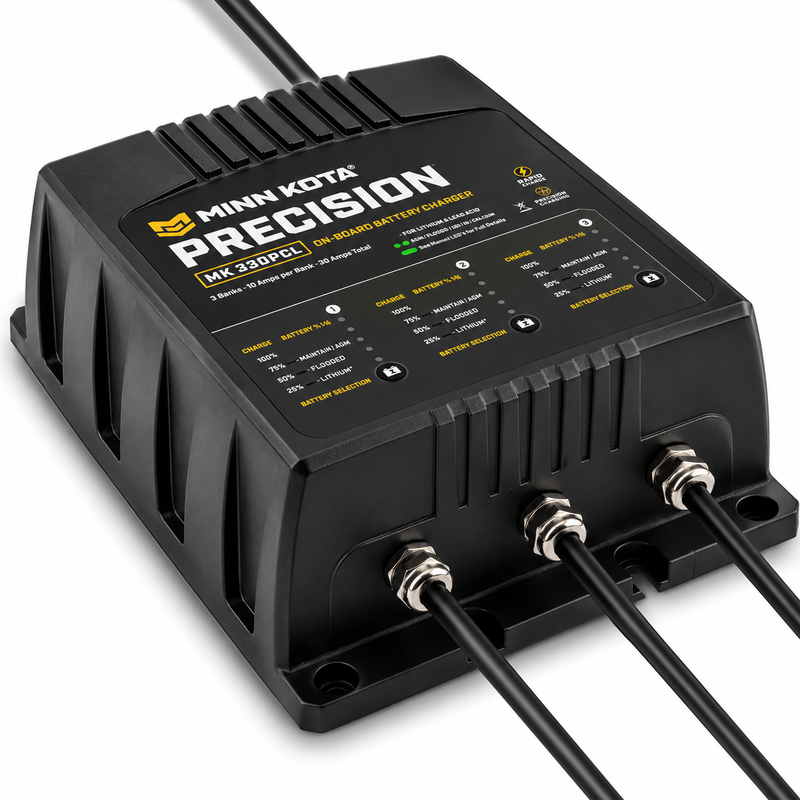 Minn Kota - On-Board Precision Charger 3-Bank 15A - 1833454