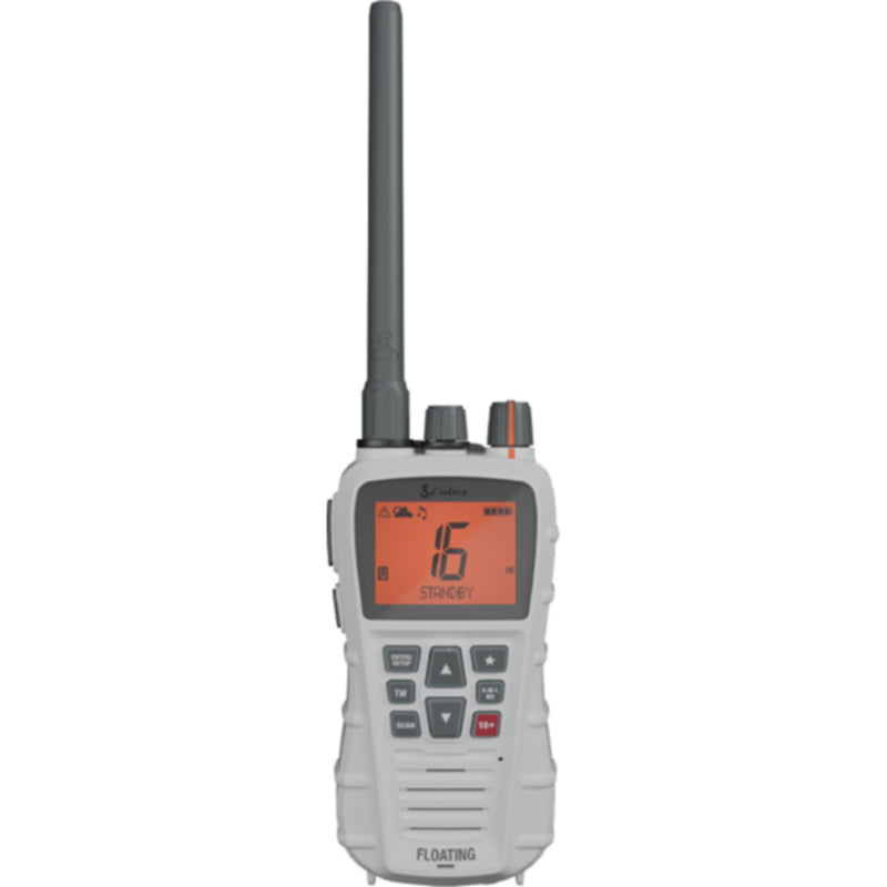 Cobra 01900103 Bluebound 350 Floating Handheld VHF Radio, White