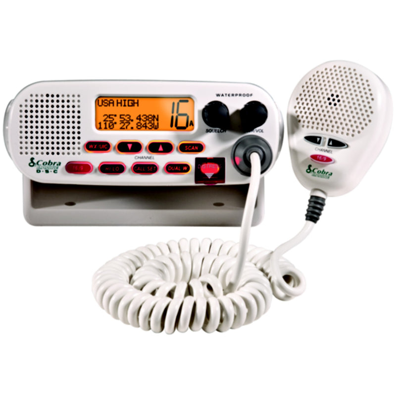 Cobra Marine Class-D DSC VHF Radio Flush Mount - White