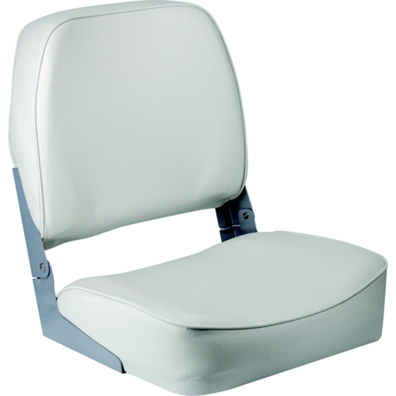Wise 3313710 Promotional Marine Grade Vinyl 16.25" D × 16" W × 18" H Low Back Boat Seat, White
