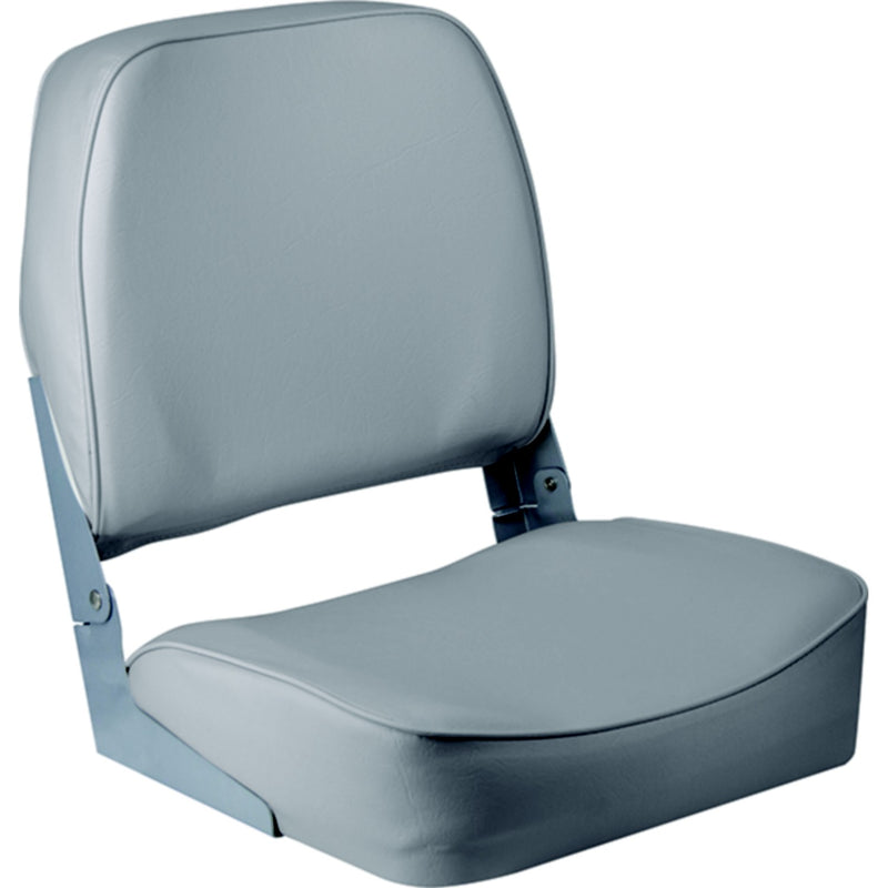 Wise 3313717 Promotional Marine Grade Vinyl 16.25" D × 16" W × 18" H Low Back Boat Seat, Grey