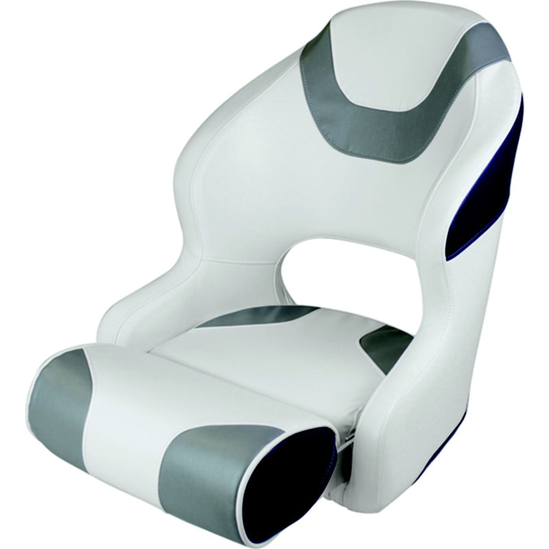 Wise Baja Series Bucket Seat w/Bolster, Brite White / Grey / Round Midnight