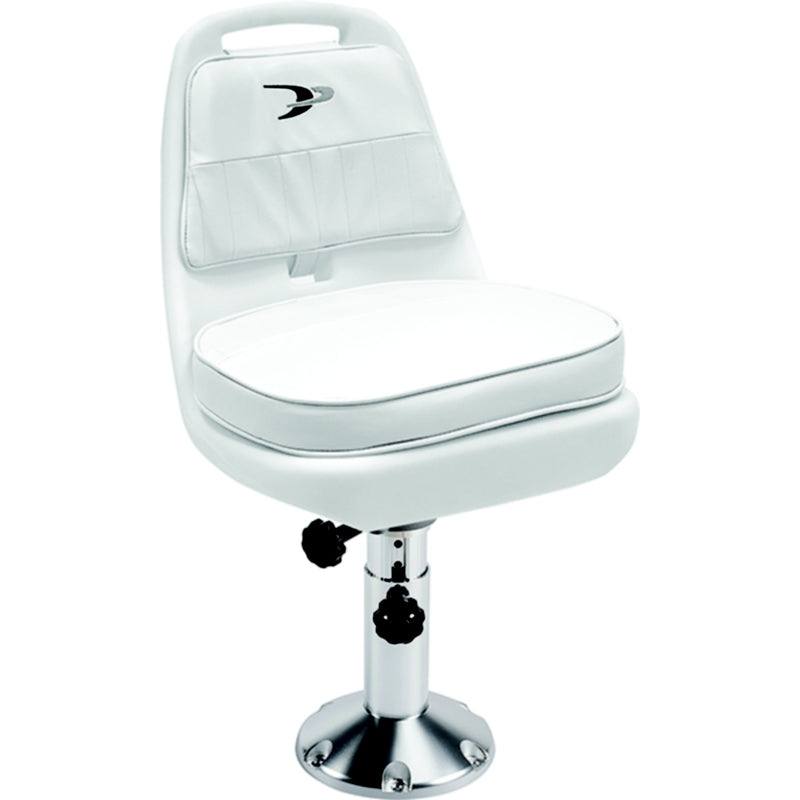 Wise Standard Pilot Chair Package With Chair, Cushions, Mounting Plate, Pedestal and Seat Spider - White