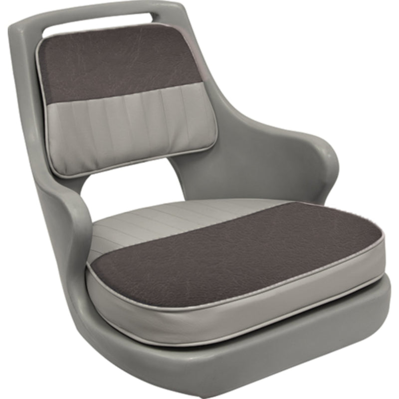 Wise 8WD0153664 Freshwater Bucket Seat W/Cushions, Gray/Charcoal - Gray Shell