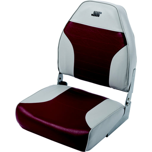 Wise Mid Back Fishing Seat, Grey/Red