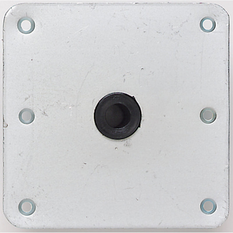 Attwood 67729T Lock'N-Pin 3/4" Base Plate 7" x 7" Threaded Zinc Plated Steel