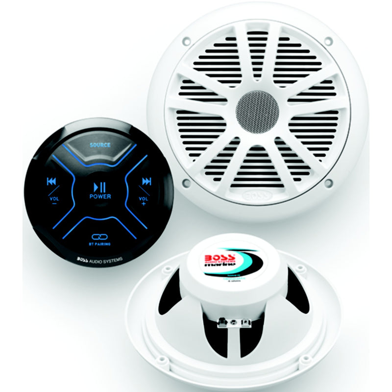 Boss Audio MG150W6 Bluetooth® Gauge Receiver Package w/ 6.5" Marine Speakers