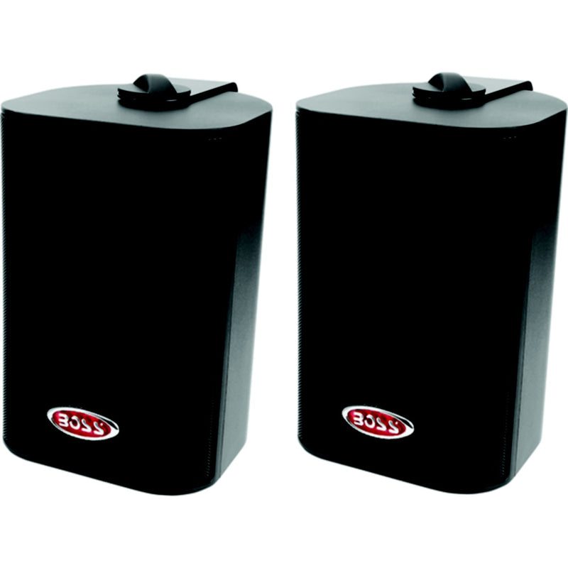 Boss Audio MR43B 4" 3-Way Enclosed System Speakers, Black, Pr.