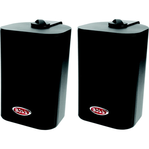 Boss Audio MR43B 4" 3-Way Enclosed System Speakers, Black, Pr.