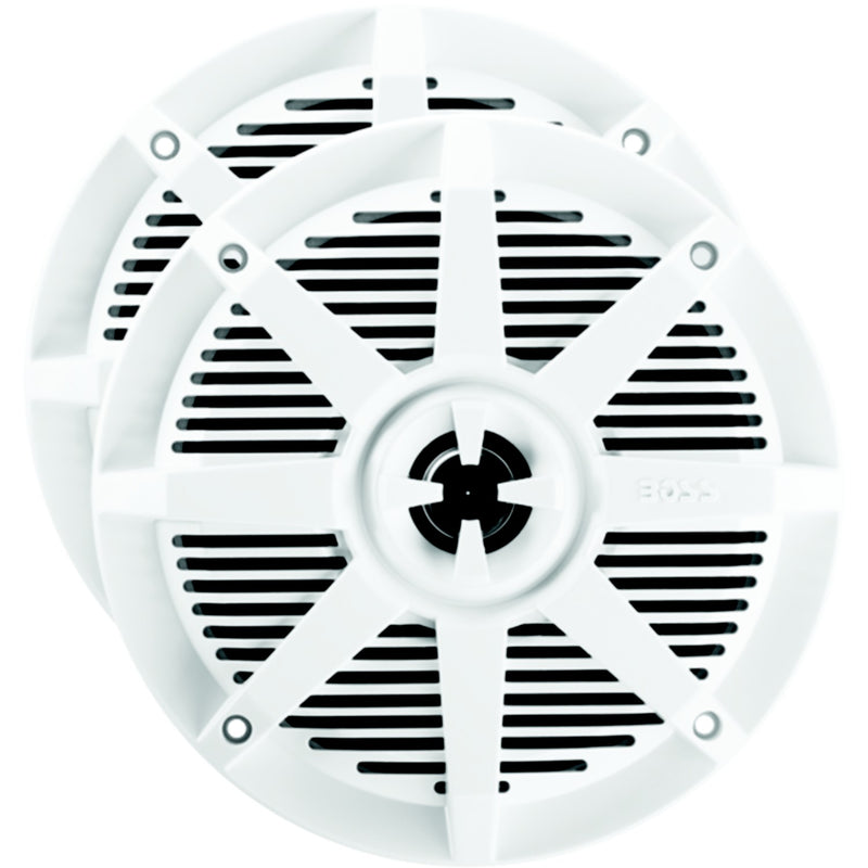 Boss 6-1/2" 2-Way Marine Speakers, White, pr.