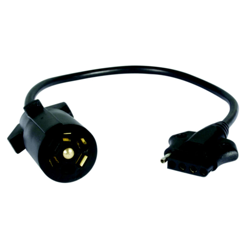 Optronics A57WBP 7-Way Round Blade to 5-Way Flat Pin Connector Adapter 16" Cable