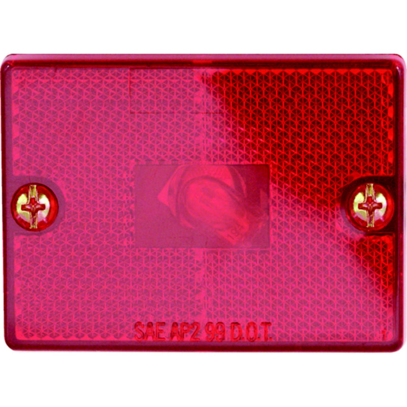 Optronics Stud Mount Marker/ Clearance Light w/Reflex, Black Base, Amber Lens