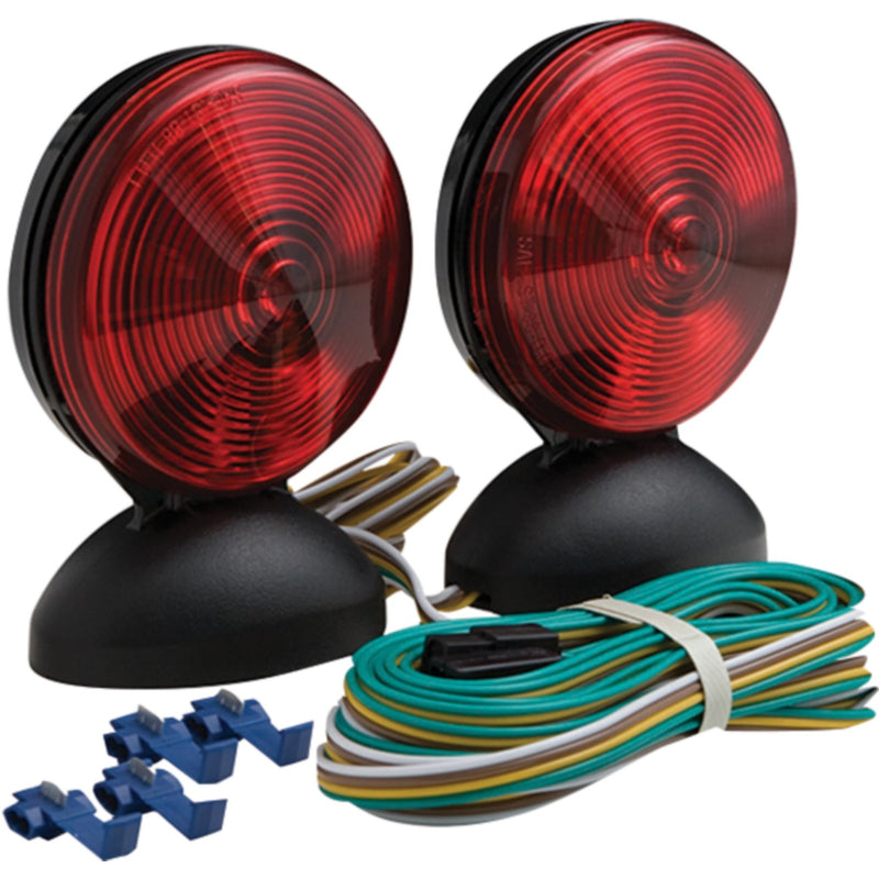 Optronics TL22RK Magnet Mount Towing Light Kit | Includes 20' Wishbone Style Wiring Harness