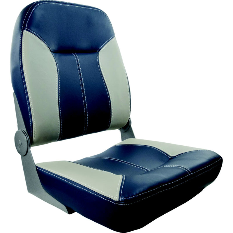 Springfield Marine 1040513 Sport Folding Seat, Blue/Gray