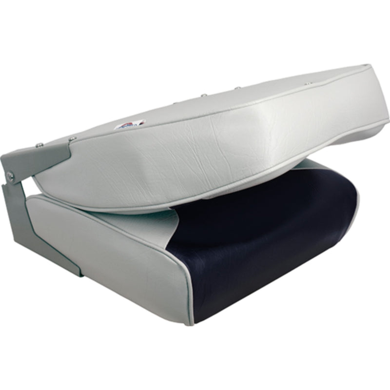 Springfield Economy Folding High Back Seat Gray & Blue