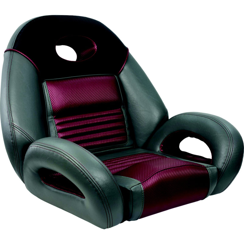 Springfield Marine 104094002 Pro Fishing Speed Seat Charcoal/Med. Gray/Burgundy