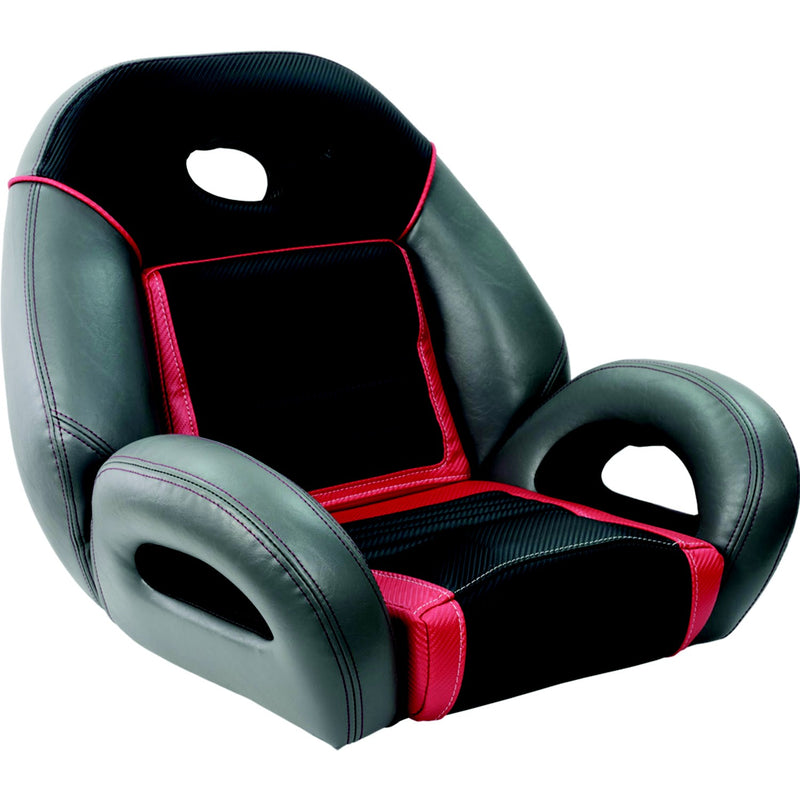 Springfield Marine 104094003 Pro Fishing Speed Seat, Charcoal/Med. Gray/Red