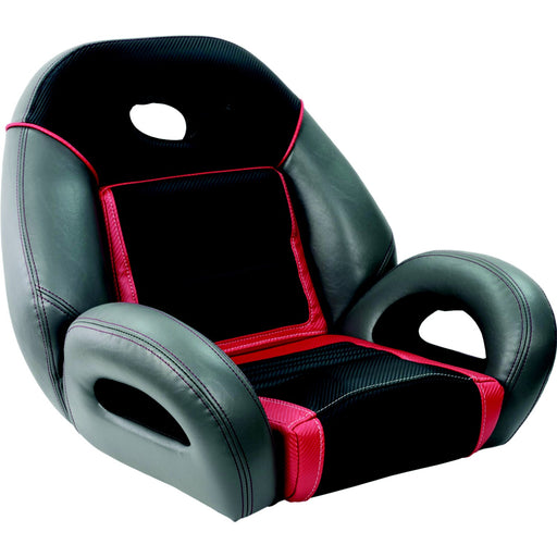 Springfield Marine 104094003 Pro Fishing Speed Seat, Charcoal/Med. Gray/Red