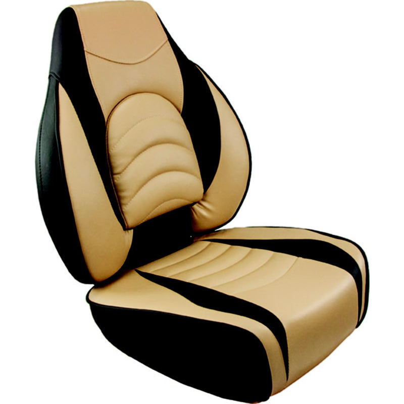 Springfield 10416841 Fish Pro High Back Seat, Charcoal/Tan