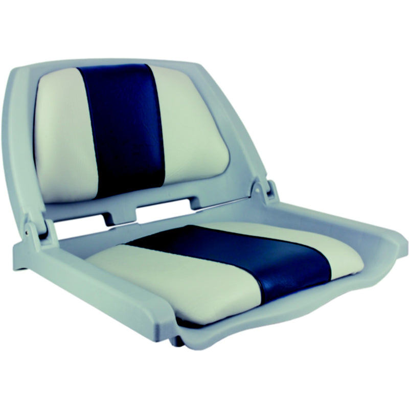 Springfield Traveler Seat, Gray Shell w/Blue & Gray Cushions