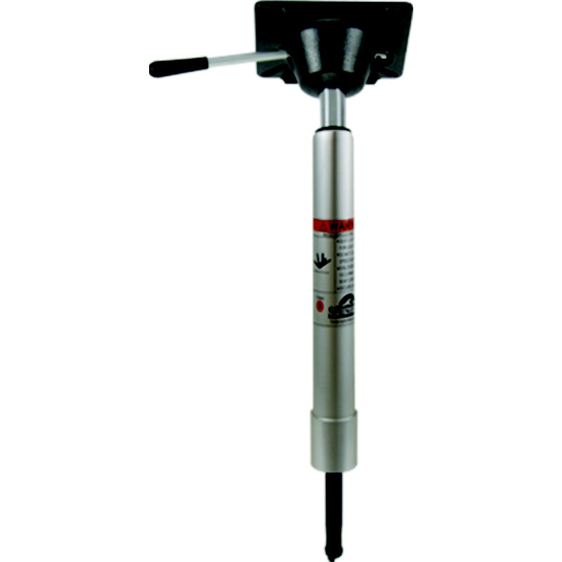 Springfield KingPin Power-Rise Sit Down Pedestal 16" to 22-3/8", Anodized Finish