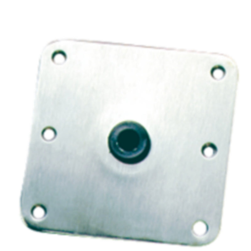 Springfield KingPin 7" x 7" Standard Square Base, Stainless Steel With Satin Finish