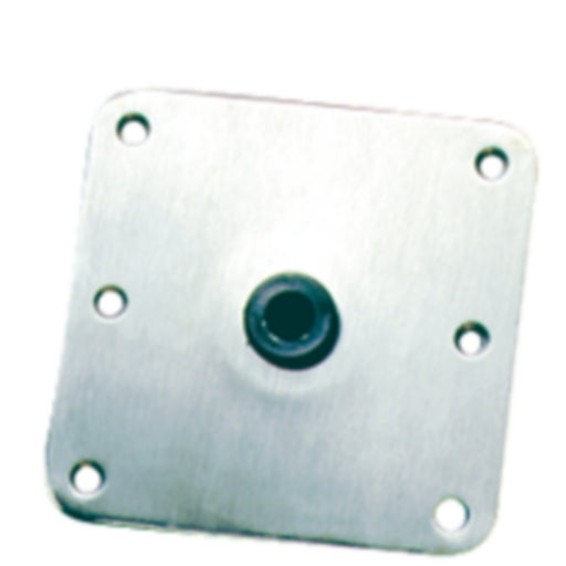 Springfield KingPin 7" x 7" Standard Square Base, Stainless Steel With Satin Finish