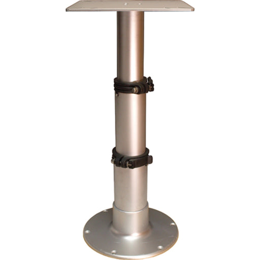 Springfield 1660230 3-Stage Clear Anodized Pedestal Set (Includes Square Table Mount and Base), 12-3/4", 20", 28"